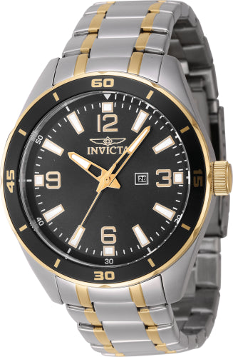 Invicta Men's 46669 Pro Diver Quartz 3 Hand Black Dial Watch - 44mm