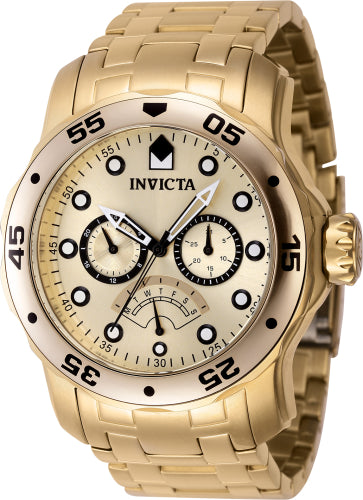 Invicta Men's 46997 Pro Diver Quartz Chronograph Gold Dial Watch - 48mm