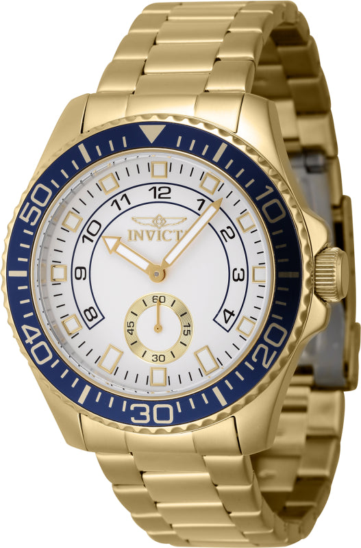 Invicta Men's 47130 Pro Diver  Quartz Multifunction White Dial Watch - 44mm