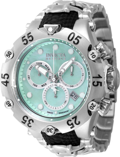 Invicta Men's 47155 Reserve Quartz Chronograph Turquoise, Silver Dial Watch - 54mm