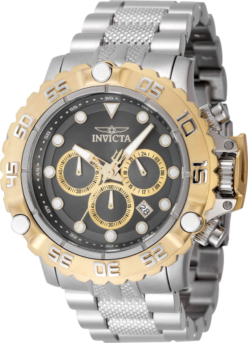 Invicta Men's 47182 Subaqua Quartz Chronograph Gunmetal, Gold Dial Watch - 55mm