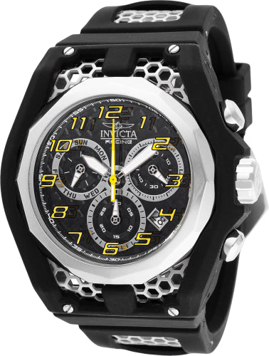 Invicta Men's 47207 Invicta Racing Quartz Chronograph Black, Silver Dial Watch – Vach Cittoni men's fragrance, grooming, or leather accessory