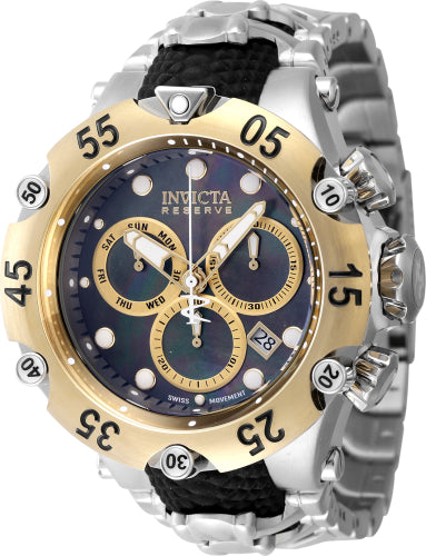 Invicta Men's 47217 Reserve Quartz Chronograph Black, Gold Dial Watch - 54mm