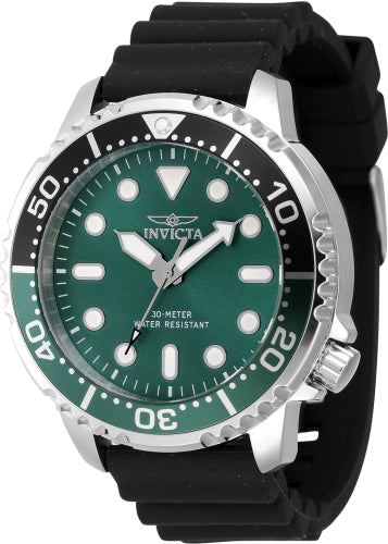 Invicta Men's 47223 Pro Diver  Quartz 3 Hand Green Dial Watch - 48mm