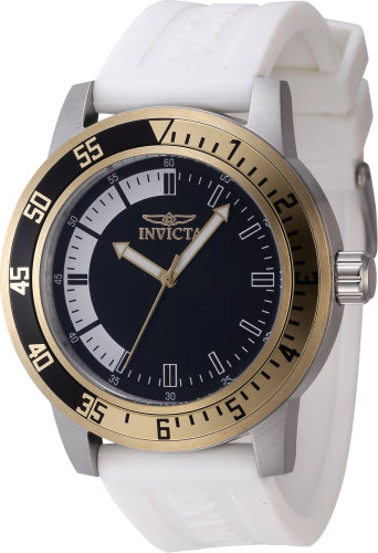 Invicta Men's 47278 Specialty Quartz 3 Hand Black, White Dial Watch - 45mm