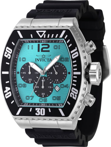 Invicta Men's 47285 Pro Diver Quartz Chronograph Black, Turquoise Dial Watch - 51mm