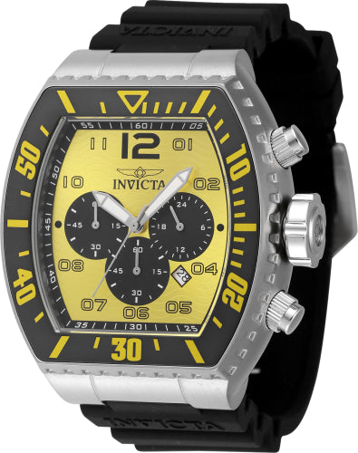 Invicta Men's 47287 Pro Diver Quartz Chronograph Black, Yellow Dial Watch - 51mm