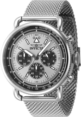 Invicta Men's 47357 Speedway Quartz Chronograph Silver Dial Watch - 44mm