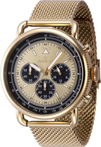 Invicta Men's 47360 Speedway Quartz Chronograph Gold Dial Watch - 44mm