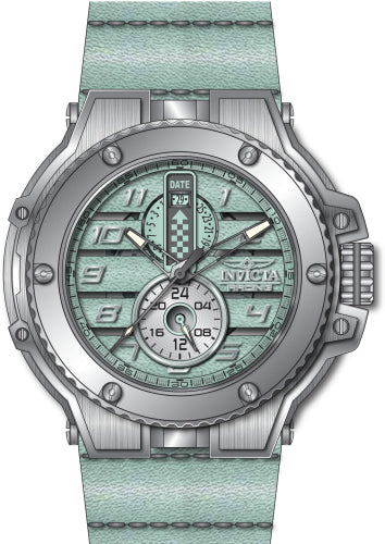 Invicta Men's 47377 Invicta Racing Quartz Multifunction Turquoise, Grey Dial Watch - 56mm