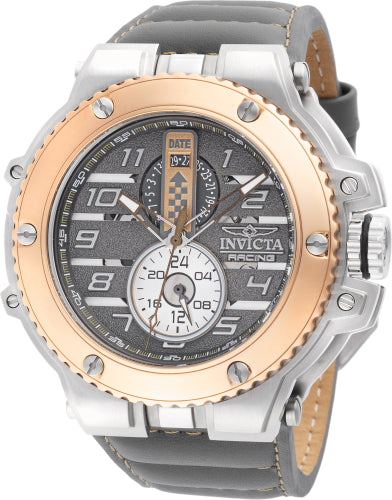 Invicta Men's 47381 Invicta Racing Quartz Multifunction Khaki, Gunmetal, Silver Dial Watch - 59mm