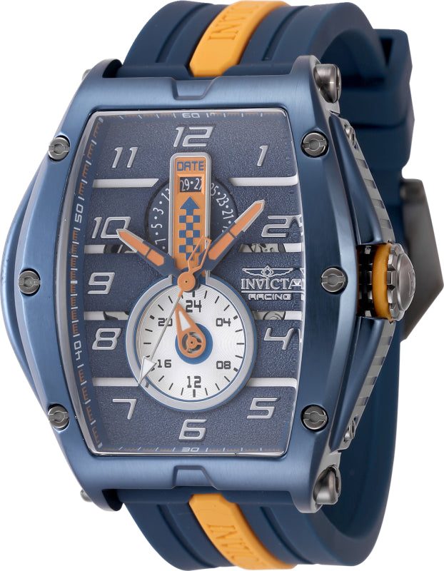 Invicta Men's 47388 Invicta Racing Quartz Multifunction Blue, Silver, Orange Dial Watch – Vach Cittoni men's fragrance, grooming, or leather accessory