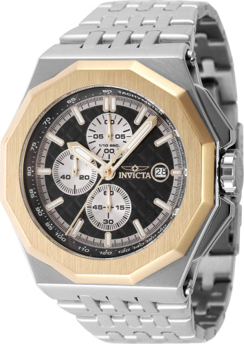 Invicta Men's 47392 Akula Quartz Chronograph Gold, Silver, Black Dial Watch - 48mm