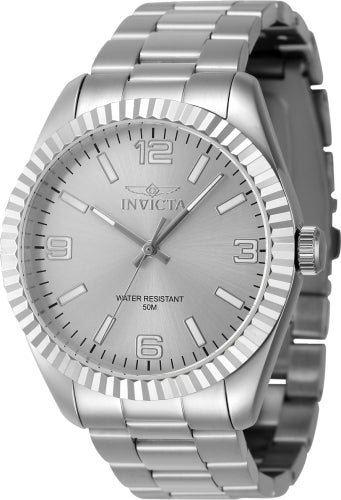 Invicta Men's 47449 Specialty Quartz 3 Hand Silver Dial Watch - 43mm