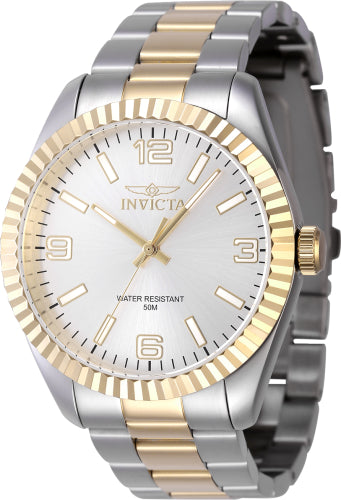 Invicta Men's 47454 Specialty Quartz 3 Hand Silver Dial Watch - 43mm