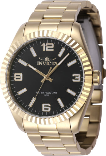 Invicta Men's 47458 Specialty Quartz 3 Hand Black Dial Watch - 43mm