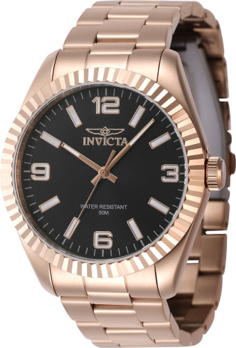 Invicta Men's 47461 Specialty Quartz 3 Hand Black Dial Watch - 43mm