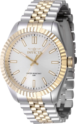 Invicta Men's 47484 Specialty Quartz 3 Hand Silver Dial Watch - 43mm