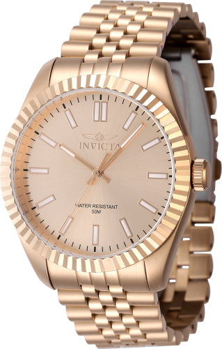 Invicta Men's 47493 Specialty Quartz 3 Hand Rose Gold Dial Watch - 43mm