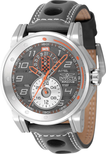 Invicta Men's 47535 Invicta Racing Quartz Multifunction Gunmetal, Grey, Orange, Silver Dial Watch - 46mm