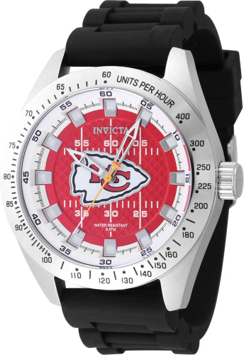 Invicta Men's 47865 NFL Kansas City Chiefs Quartz Multifunction Red, White Dial Watch - 45mm