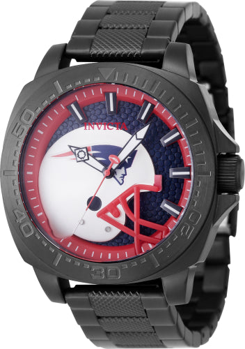Invicta Men's 47874 NFL New England Patriots Quartz 3 Hand Blue, Red Dial Watch – Vach Cittoni men's fragrance, grooming, or leather accessory