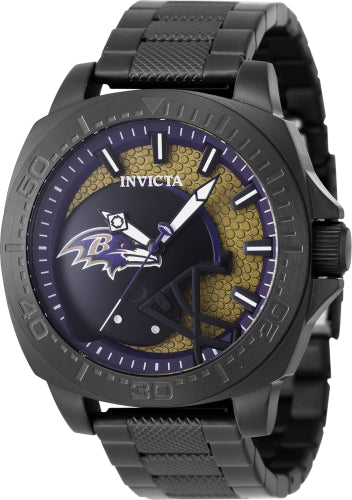 Invicta Men's 47875 NFL Baltimore Ravens Quartz 3 Hand Blue, Dark Yellow Dial Watch – Vach Cittoni men's fragrance, grooming, or leather accessory