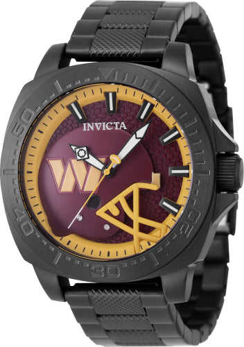 Invicta Men's 47882 NFL Washington Commanders Quartz 3 Hand Yellow, Dark Red Dial Watch – Vach Cittoni men's fragrance, grooming, or leather accessory