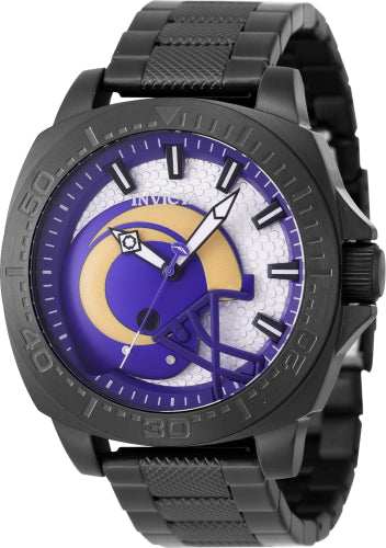 Invicta Men's 47885 NFL Los Angeles Rams Quartz 3 Hand Blue, Silver Dial Watch – Vach Cittoni men's fragrance, grooming, or leather accessory