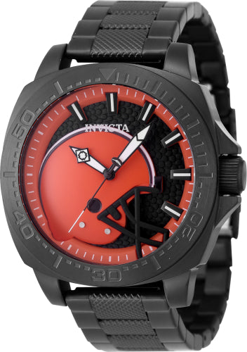 Invicta Men's 47886 NFL Cleveland Browns Quartz 3 Hand Black, Red Dial Watch – Vach Cittoni men's fragrance, grooming, or leather accessory
