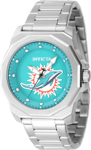 Invicta Men's 47924 NFL Miami Dolphins Quartz 3 Hand Light Blue Dial Watch - 42mm