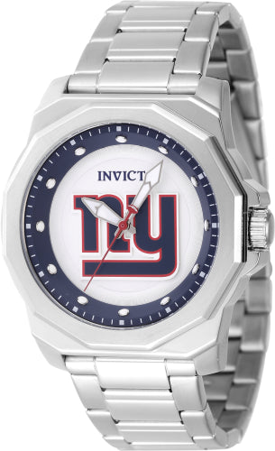 Invicta Men's 47926 NFL New York Giants Quartz 3 Hand Silver Dial Watch - 42mm