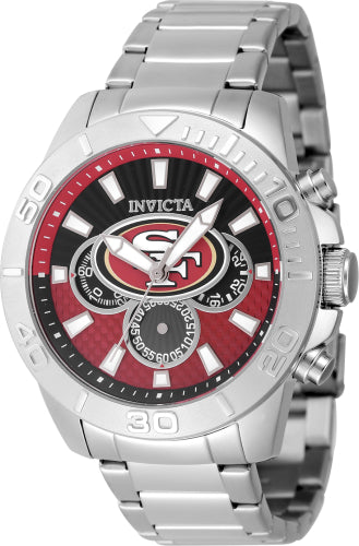 Invicta Men's 47935 NFL San Francisco 49ers Quartz Multifunction Red, Black Dial Watch - 45mm