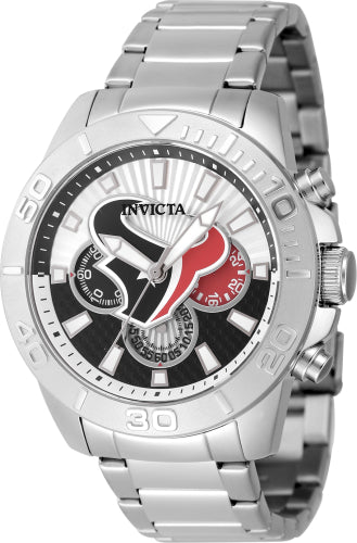 Invicta Men's 47956 NFL Houston Texans Quartz Multifunction Dark Blue, Silver Dial Watch - 45mm