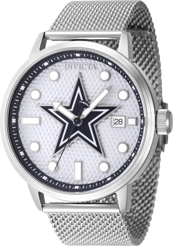 Invicta Men's 47968 NFL Dallas Cowboys Quartz 3 Hand Grey Dial Watch - 44mm