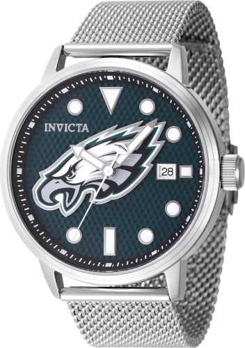 Invicta Men's 47973 NFL Philadelphia Eagles Quartz 3 Hand Blue Dial Watch - 44mm