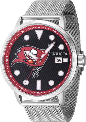 Invicta Men's 47979 NFL Tampa Bay Buccaneers Quartz 3 Hand Black Dial Watch - 44mm