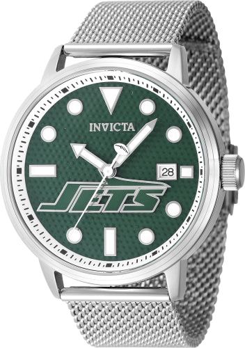 Invicta Men's 47980 NFL New York Jets Quartz 3 Hand Green Dial Watch - 44mm