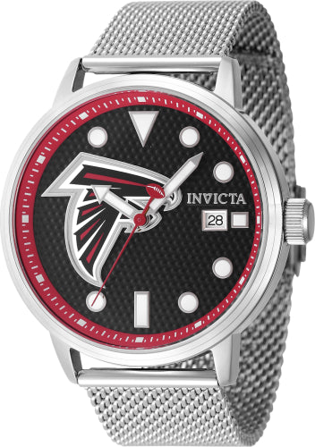 Invicta Men's 47982 NFL Atlanta Falcons Quartz 3 Hand Black Dial Watch - 44mm