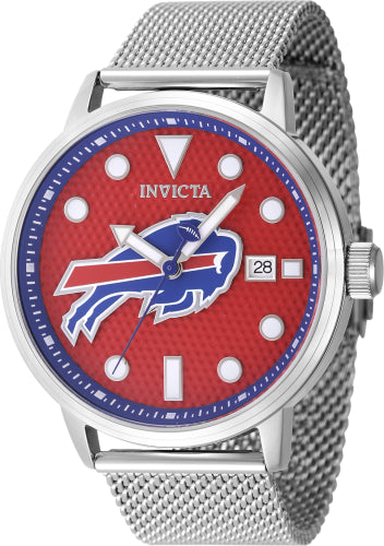 Invicta Men's 47985 NFL Buffalo Bills Quartz 3 Hand Red Dial Watch - 44mm