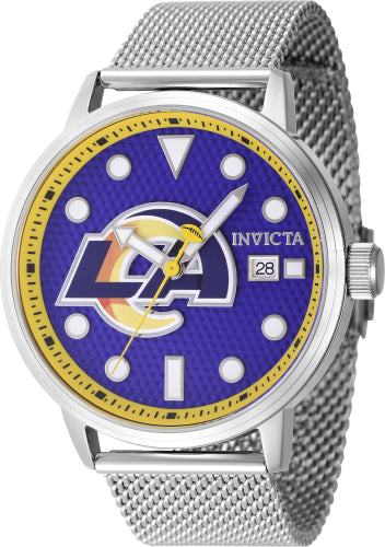 Invicta Men's 47986 NFL Los Angeles Rams Quartz 3 Hand Blue Dial Watch - 44mm