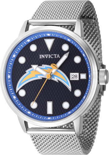 Invicta Men's 47991 NFL Los Angeles Chargers Quartz Multifunction Dark Blue Dial Watch - 44mm