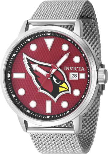 Invicta Men's 47996 NFL Arizona Cardinals Quartz Multifunction Red Dial Watch - 44mm