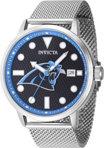 Invicta Men's 47999 NFL Carolina Panthers Quartz Multifunction Black Dial Watch - 44mm