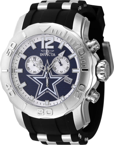 Invicta Men's 48000 NFL Dallas Cowboys Quartz Chronograph Blue Dial Watch - 48mm