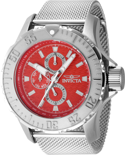 Invicta Men's 48013 Vintage  Quartz Chronograph Red Dial Watch – Vach Cittoni men's fragrance, grooming, or leather accessory