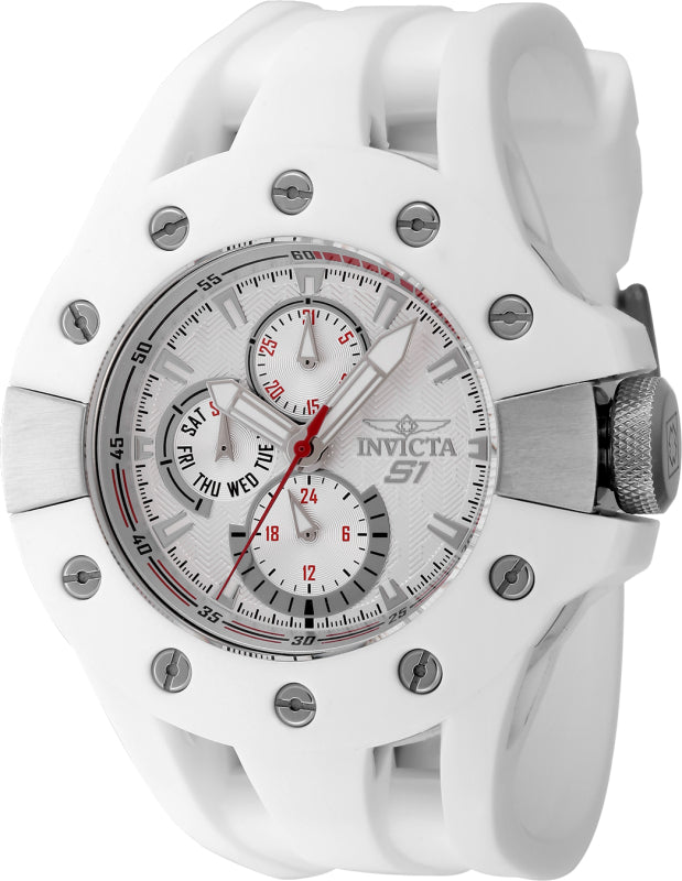 Invicta Men's 48121 S1 Rally  Quartz 0 Silver, Red Dial Watch – Vach Cittoni men's fragrance, grooming, or leather accessory