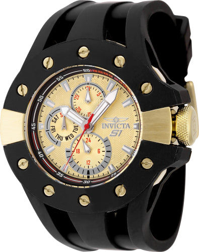 Invicta Men's 48126 S1 Rally  Quartz Chronograph Silver, Red, Gold Dial Watch – Vach Cittoni men's fragrance, grooming, or leather accessory