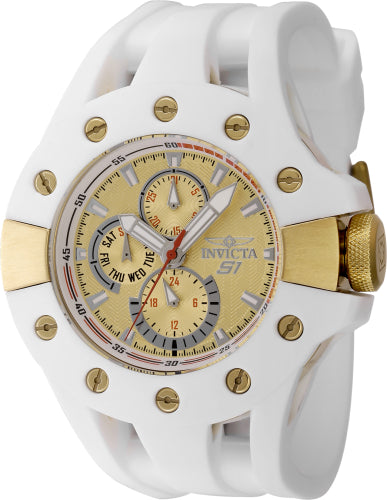 Invicta Men's 48127 S1 Rally Quartz Chronograph Silver, Red, Gold Dial Watch – Vach Cittoni men's fragrance, grooming, or leather accessory
