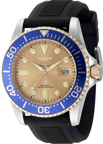 Invicta Men's 48216 Pro Diver Quartz 3 Hand Gold Dial Watch – Vach Cittoni men's fragrance, grooming, or leather accessory